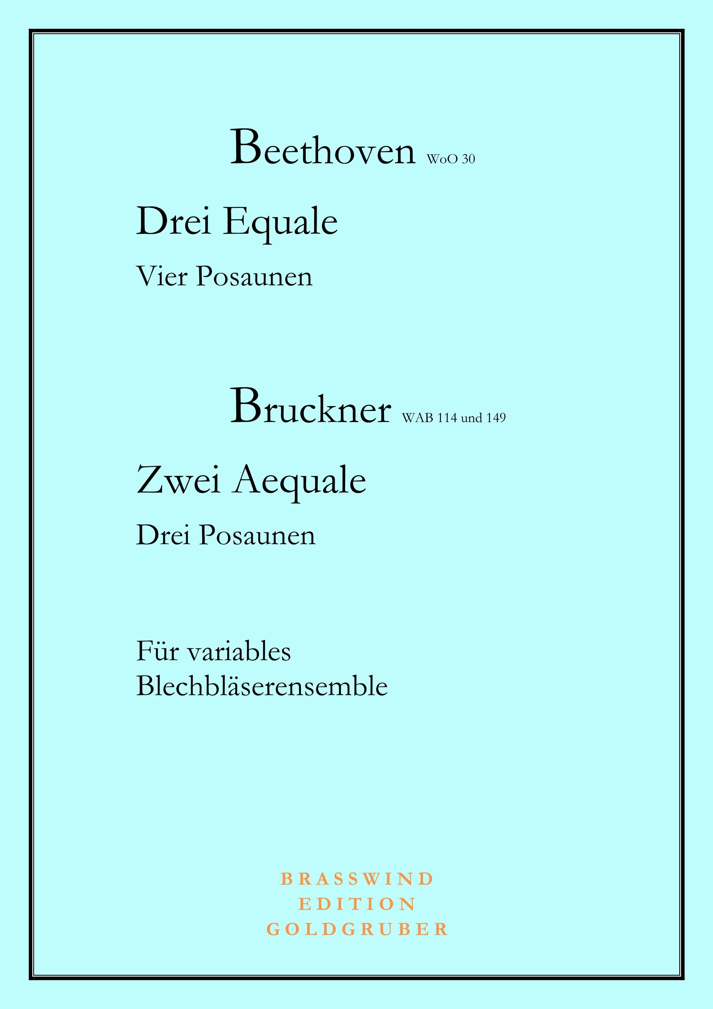 Drei und zwei (A)Equale Partitur